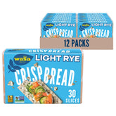 Wasa Light Rye Crispbread pack shows a 12-count box ready for pantry snacking