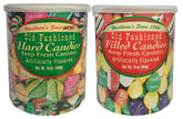 Washburn old-fashioned hard candies canister on table, ideal for sharing.