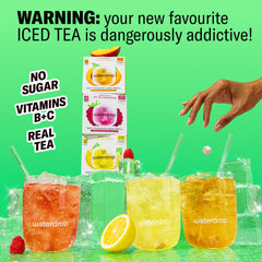Waterdrop Microdrink Hydration Cubes Raspberry Iced Tea offer fruity flavor with zero sugar.