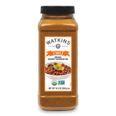 Watkins Chili Dry Seasoning jar pour; easy-grip bottle for quick, flavorful meals.