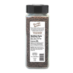 Watkins Chocolate Sprinkles close-up on frosting, adding color without artificial dyes.