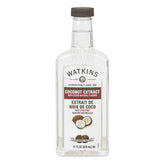 Watkins Coconut Extract bottle front showing premium flavor for baking.