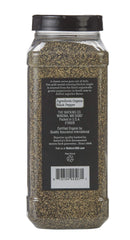 Watkins Organic Ground Black Pepper grains close-up highlighting size and aroma for savory dishes.