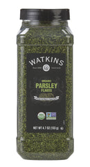 Watkins Organic Parsley bulk close-up showing fresh aroma for flavor-rich dishes
