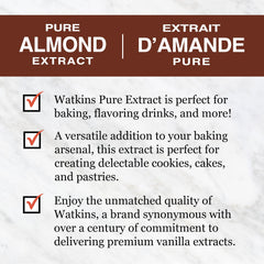 Watkins Pure Almond Extract bottle cap keeps aroma fresh
