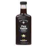 Watkins Pure Vanilla Extract bottle front highlighting premium labeling for reliable flavor