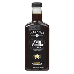 Watkins Pure Vanilla Extract bottle front highlighting premium labeling for reliable flavor