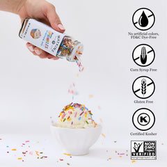 Watkins Rainbow Sprinkles label-front view communicates kosher certification and USA packaging