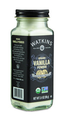 Watkins Vanilla Powder label-detail highlights organic quality and kosher status