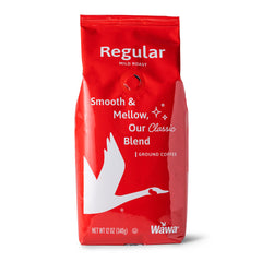 Wawa ground coffee mild roast 12 oz bag with smooth aroma for daily use.