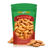 We Got Nuts jumbo California almonds 64oz bag front view, bulk snack ready for home or office
