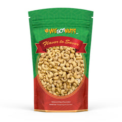 Close-up of We Got Nuts raw cashews highlighting premium texture for keto or vegan diets.