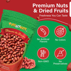 We Got Nuts raw red skin peanuts serving bowl; ready-to-enjoy crunchy snack