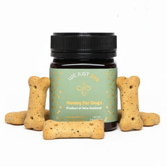 We Just Bee Manuka Honey digestive wellness bottle shows tummy support