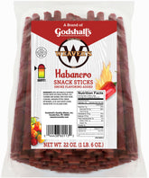Weaver's Habanero Snack Sticks bag front with bold heat