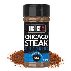 Weber Chicago Steak Seasoning ingredients close-up highlights peppery garlic balance.