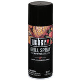 Weber Grill'n Spray applied on a hot grill for open-flame use and flavor control