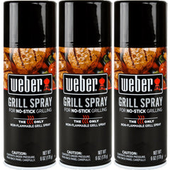 Weber Grill'N Spray 6 Oz can front view for easier grill release on hot grates