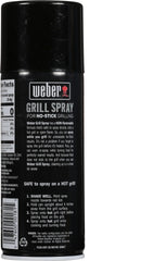 Weber Grill'N Spray 6 Oz can side view with smooth coating on grates