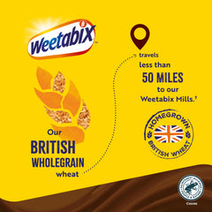 Weetabix Chocolate cereal being poured for a quick morning breakfast