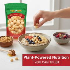 We Got Nuts air-tight resealable bag keeps nuts fresh and crunchy