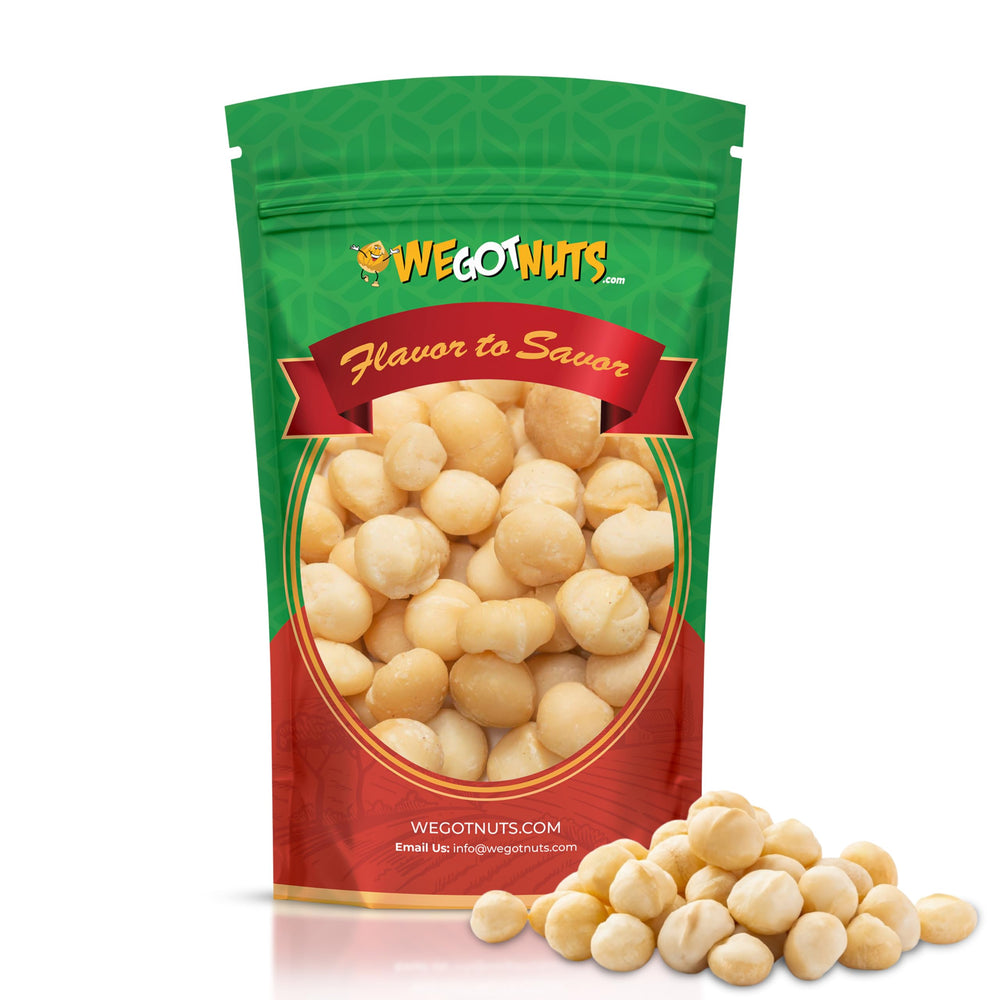 We Got Nuts raw deluxe macadamia nuts 1lb pack for keto-friendly snacking