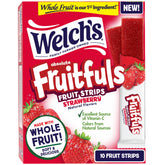 Welch's Absolute Fruitfuls strawberry strip 10-pack, ideal for lunchboxes.