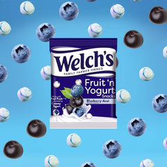 Welch's Blueberry-Acai Snacks box back shows ingredients and serving ideas
