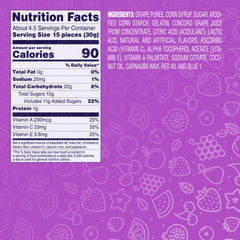 Welch's Concord Grape fruit snacks close-up showcasing real fruit flavor