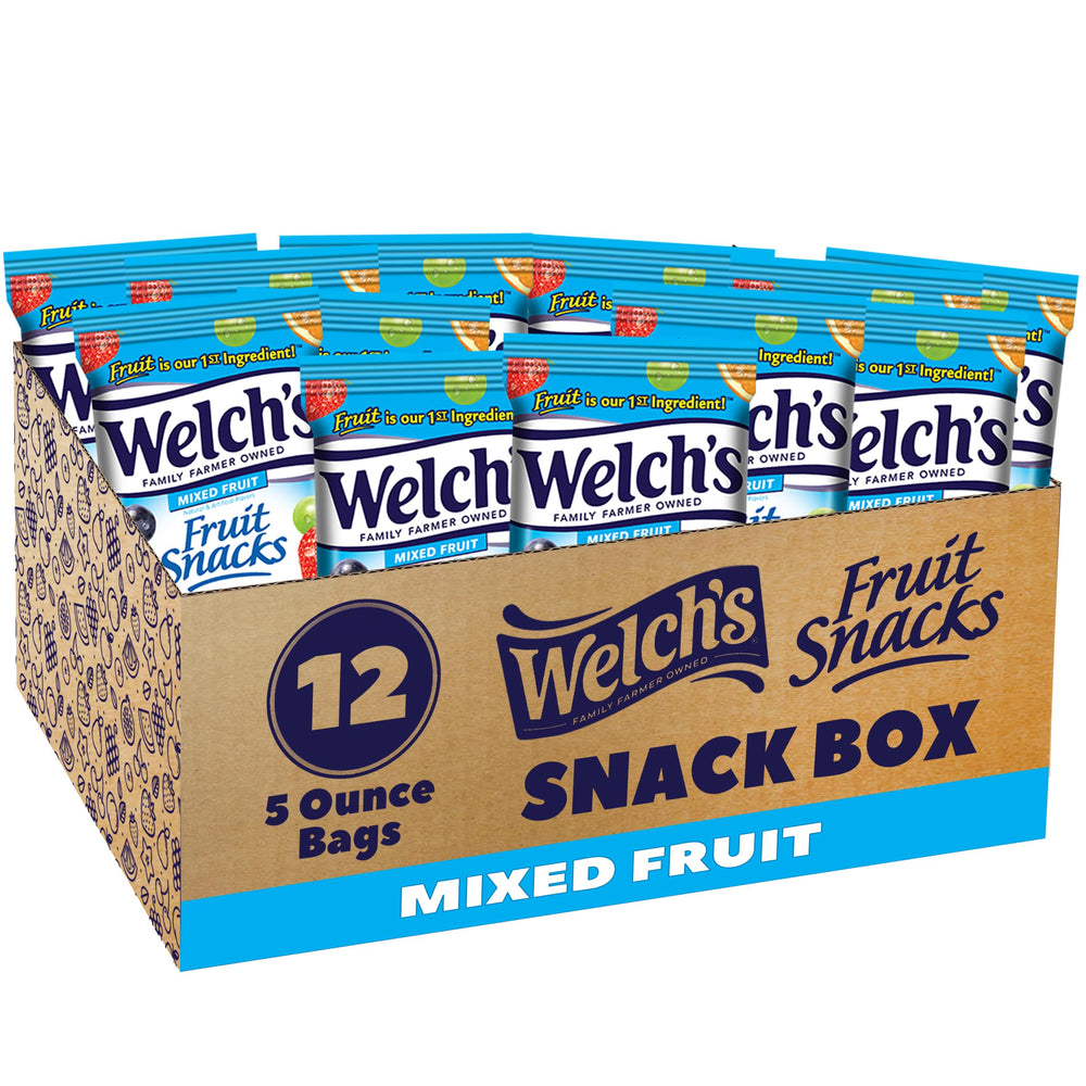 Welch's Fruit Snacks mixed-fruit 5oz bags for quick school snacks