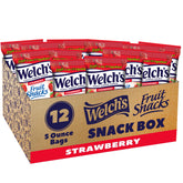 Welch's Strawberry Fruit Snacks 5oz bag, convenient for school lunches.