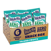 Welch's Zero Sugar Fruity Bites Island Fruits box for gluten-free snacking.