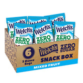Welch's Zero Sugar Fruity Bites mixed-fruit box for gluten-free snacking on the go.
