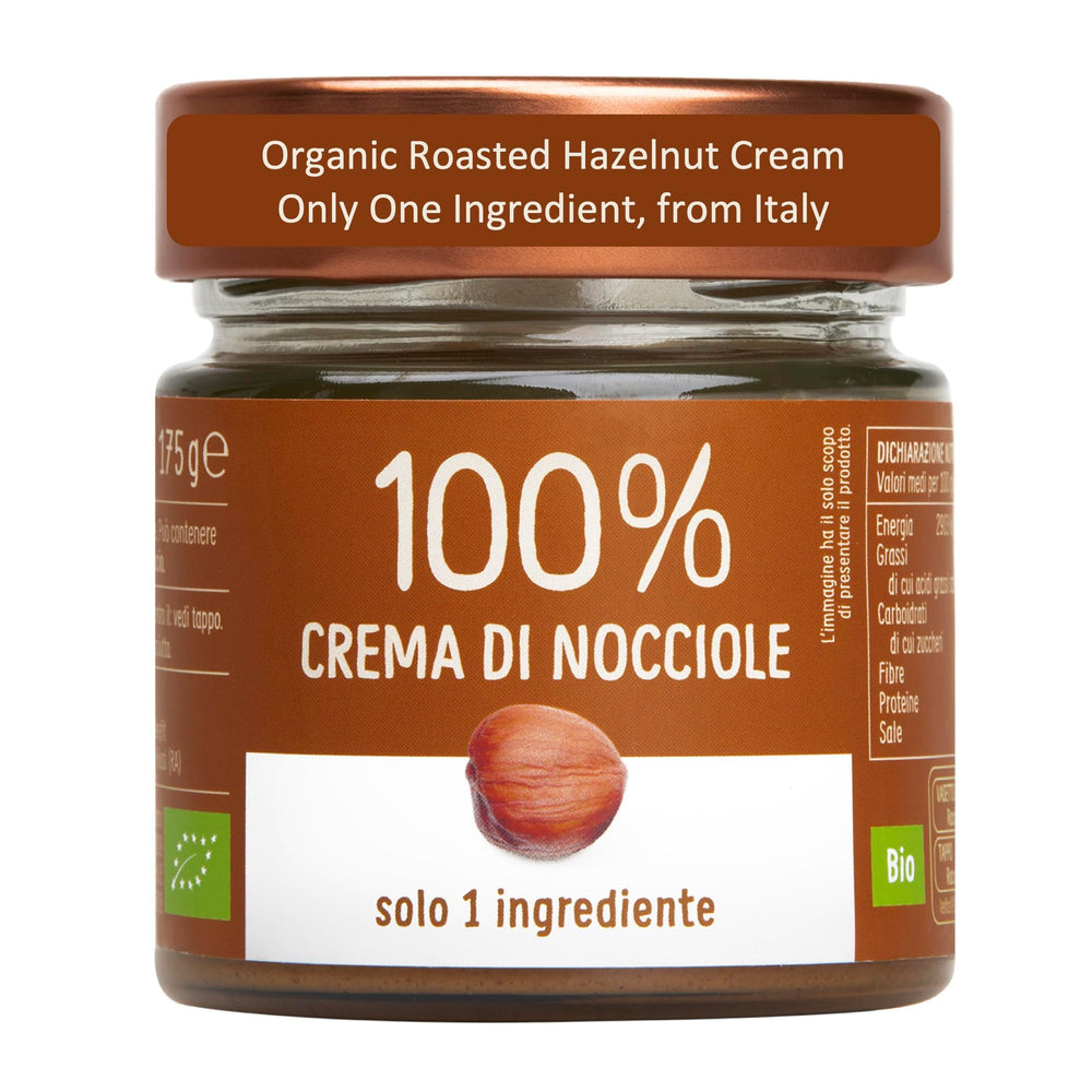 WellEatable hazelnut cream jar showing pure ingredients and smooth texture for toast