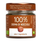 WellEatable hazelnut cream jar showing pure ingredients and smooth texture for toast