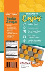 Wellbee's Pure Honey Candy blister pack emphasizes travel-friendly, mess-free honey drops.