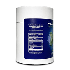 Welldental Xylitol Mints cardboard tube closeup shows paper packaging reduced plastic waste