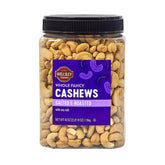 Wellsley Farms whole fancy salted roasted cashews in a 42 oz tub for sharing.