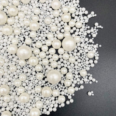 Weraru edible white pearl sprinkles bottle closeup for premium cake decor