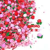 Weraru Rose Hearts Sprinkles brighten cupcakes with pink and red hearts