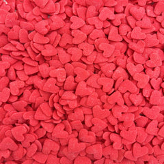 Weraru Valentines Sprinkles Red Hearts on cupcake add festive edible decoration