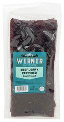 Werner Beef Jerky Slab giant slab pack offers convenient bulk protein for on-the-go snacking.