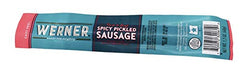 Pork and beef Werner sausages in a spicy blend, perfect for camping or road trips