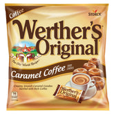 Werther's Original caramel coffee hard candy pack, twelve 2.65 oz bags, ideal for gatherings.