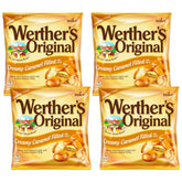 Werther's Original creamy caramel filled hard candies in a pack, individually wrapped for freshness.