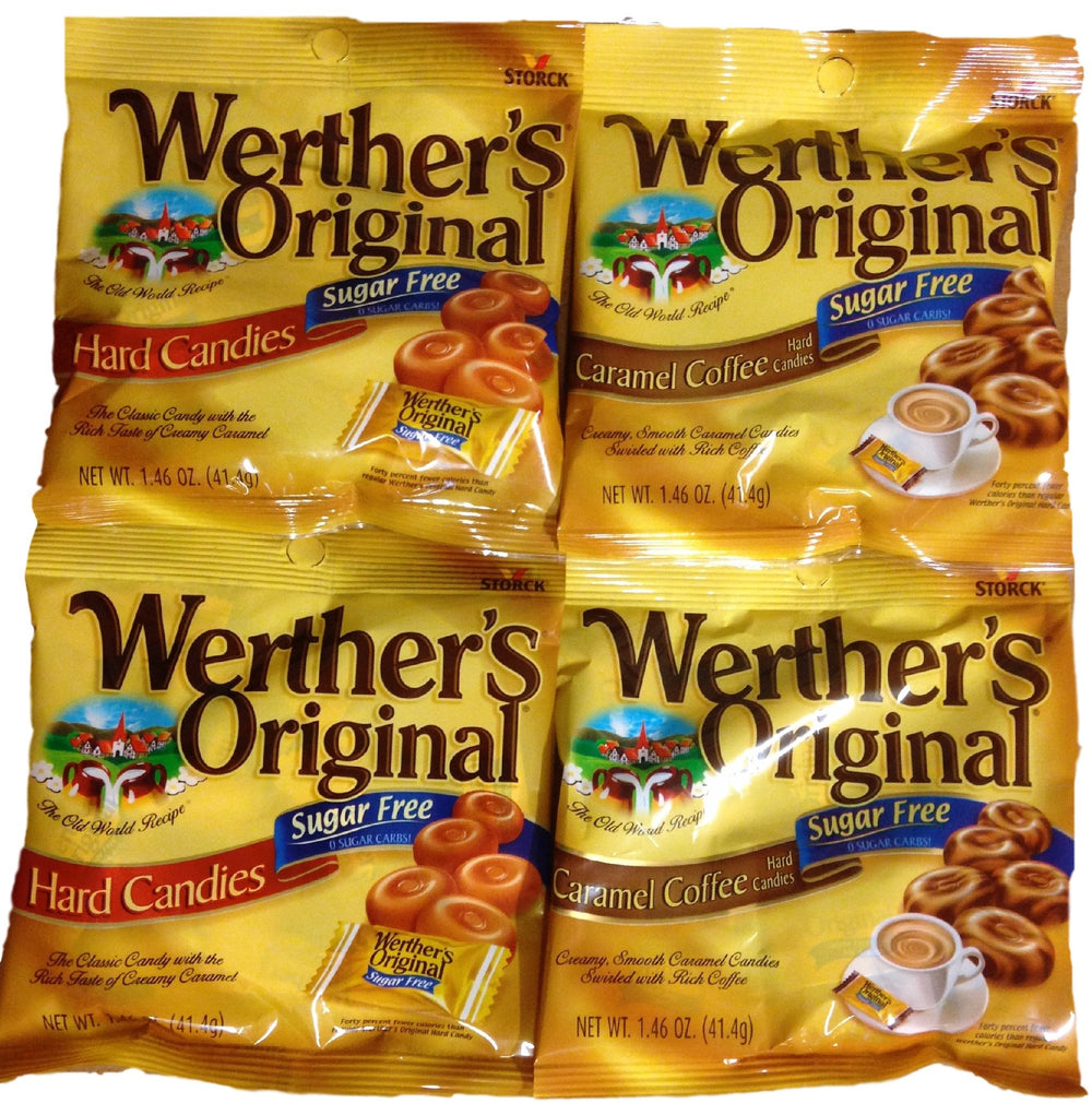 Werther's Original sugar-free candy bundle packaging shown, convenient for sharing.