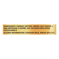 Close-up of Werther's Original sugar-free caramel candies highlighting buttery texture.