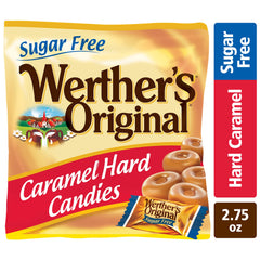 Halloween display featuring Werther's Original sugar-free caramel candies for treats.