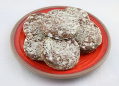 Wess Weissella soft gingerbread cookies sugar glaze close-up showing texture