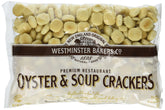 Westminster Bakers Co New England Oyster Crackers, 3-pack, crisp texture perfect for soups.